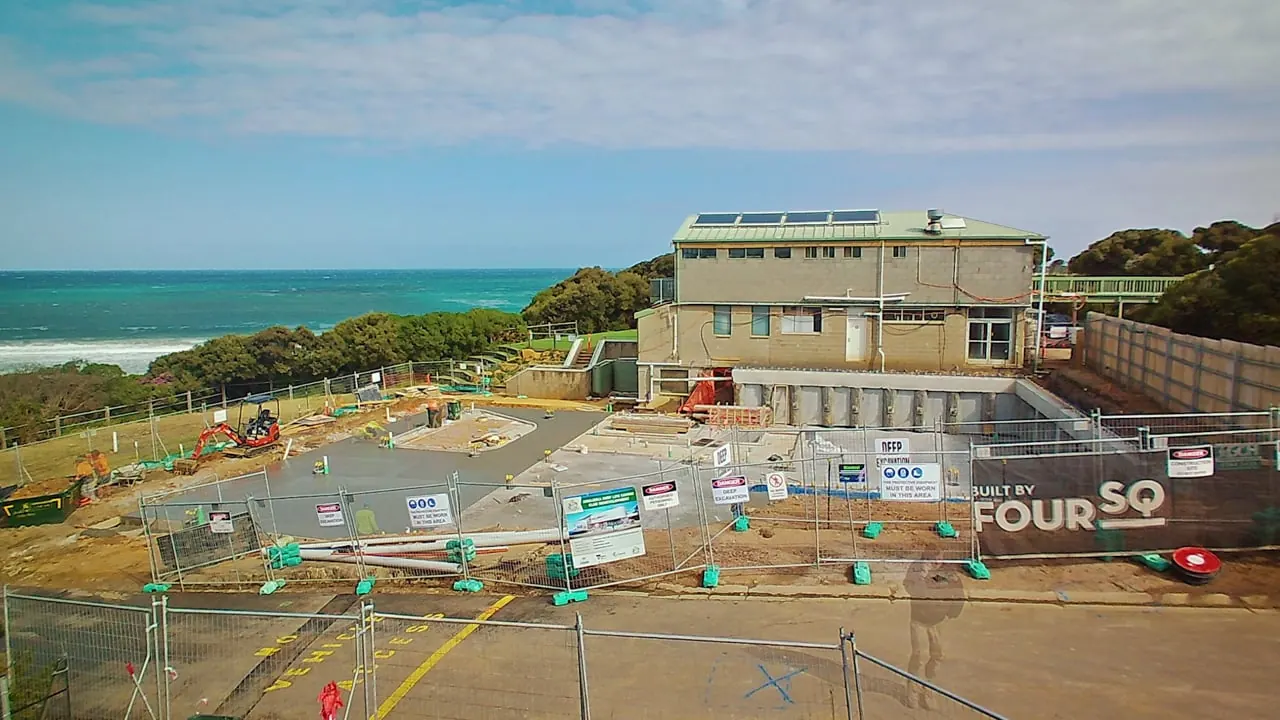 Anglesea Surf Life Saving Club construction time lapse